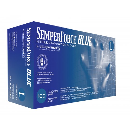 SemperForce Blue Nitrile Exam Gloves