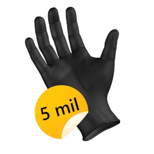 SemperForce Black Nitrile Exam Gloves